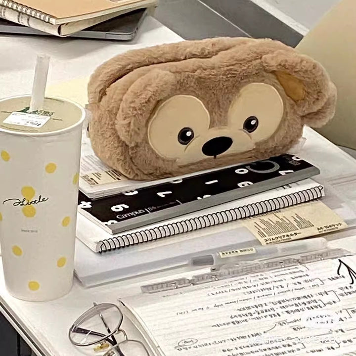 Plush Bear-Themed Pencil Organizer