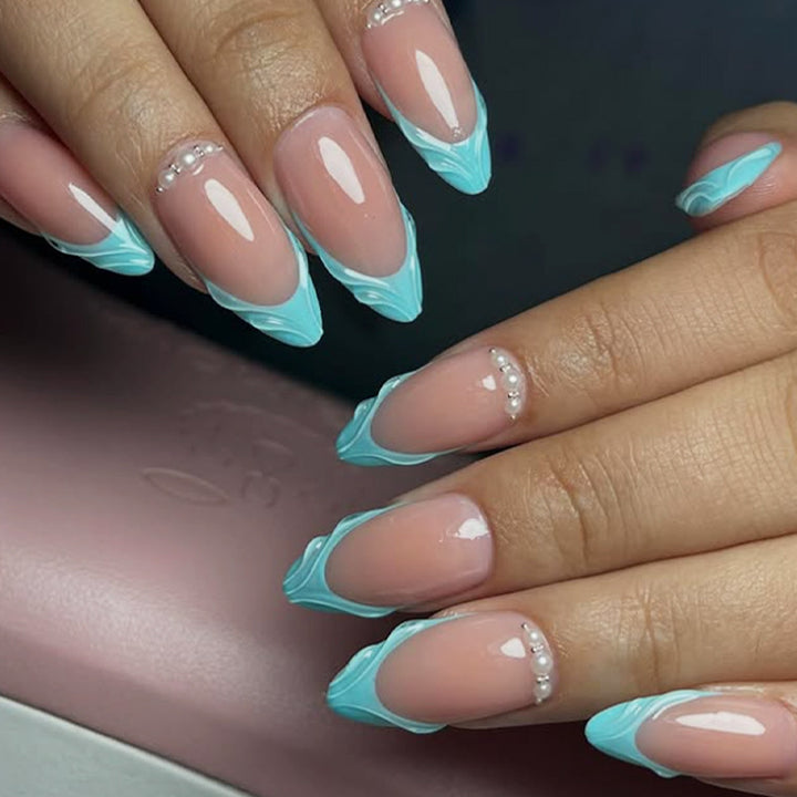 Premium Decorative Press-On Nails Set with Elegant Design Kalsten