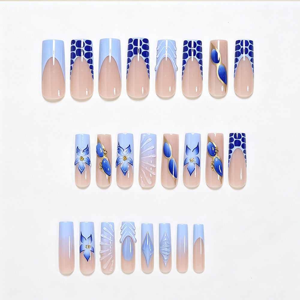 Artistic Long Acrylic Nail Design Kalsten