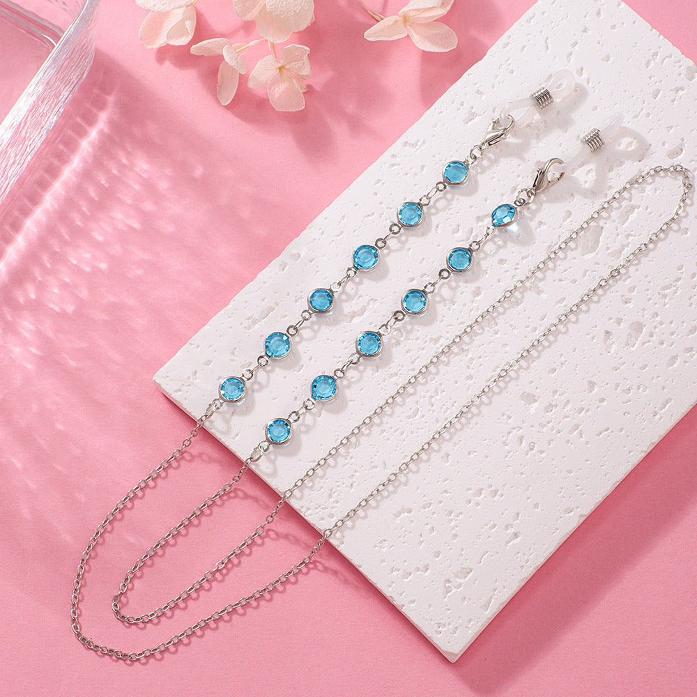 Stylish Crystal Chain Eyewear Holder Kalsten