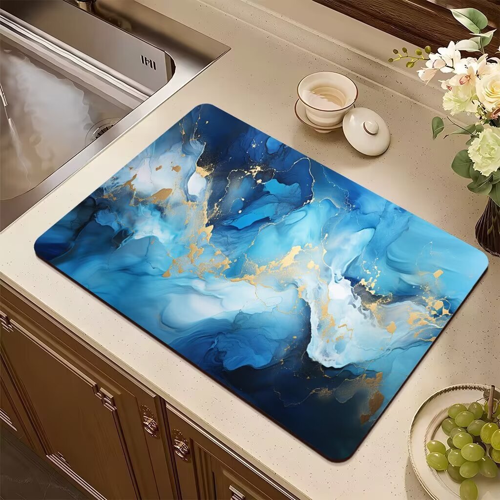Abstract Non-Slip Kitchen Mat Kalsten