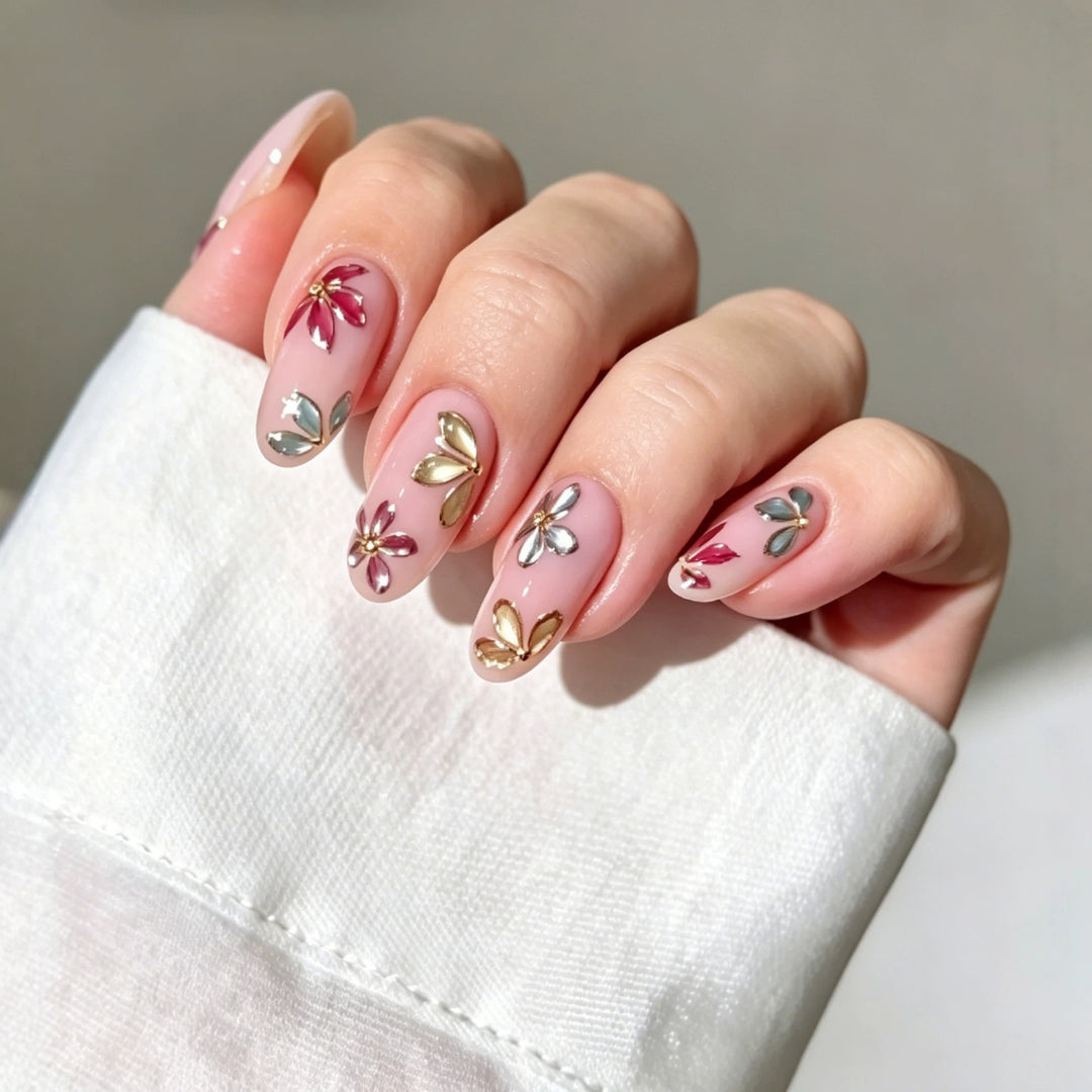 Floral Decorative Nail Enhancements Kalsten
