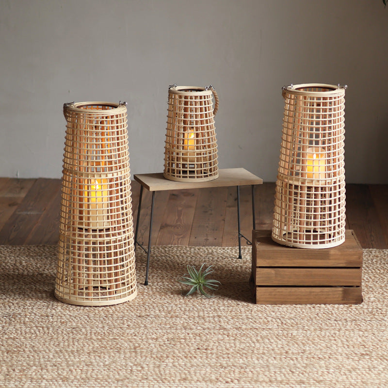 High-quality basket lamp in natural design Kalsten