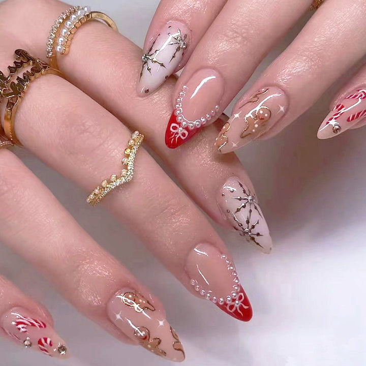 Elegant Artificial Nail Collection with Luxurious Accents Kalsten