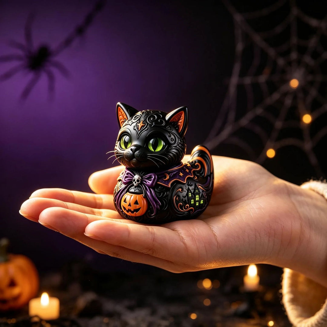Decorative Halloween Cat Figurine Kalsten