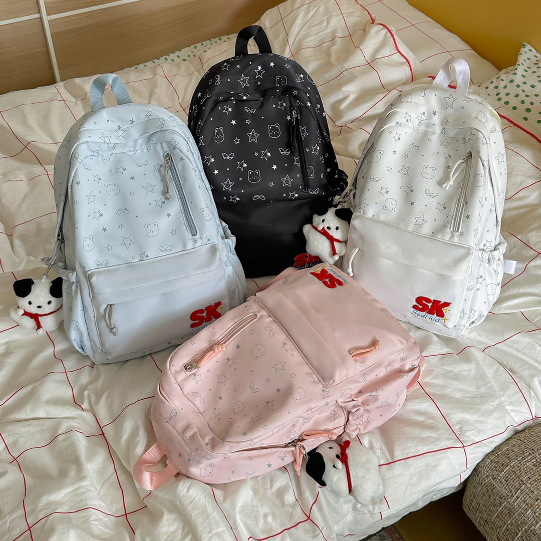 Illustrated Character-Themed Backpack Kalsten