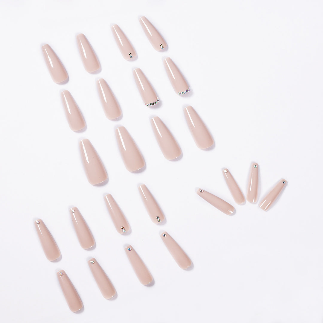 Elegant fake nails with glitter accents Kalsten