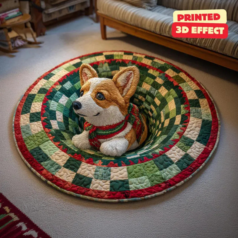 Festive 3D Illusion Area Rug