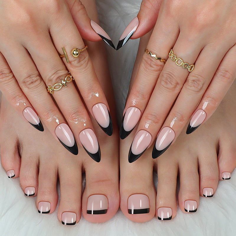 Stylish Press-On Nail Art Set with Elegant Design Kalsten