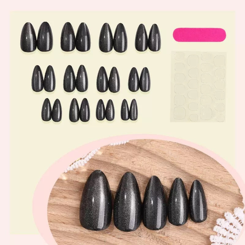 Nail art set with elegant pointed design and high-gloss finish Kalsten