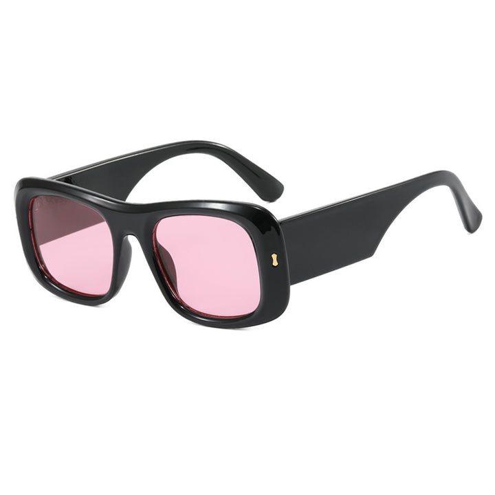 Women's square sunglasses with reflective protective lenses and modern frame construction Kalsten