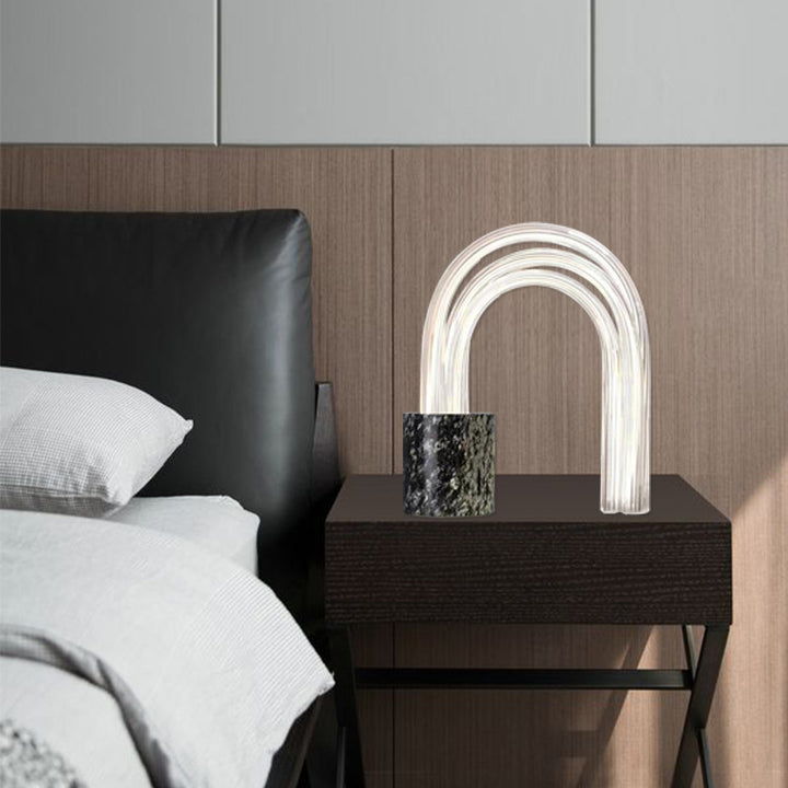Modern Artistic Table Lamp with Arc Design