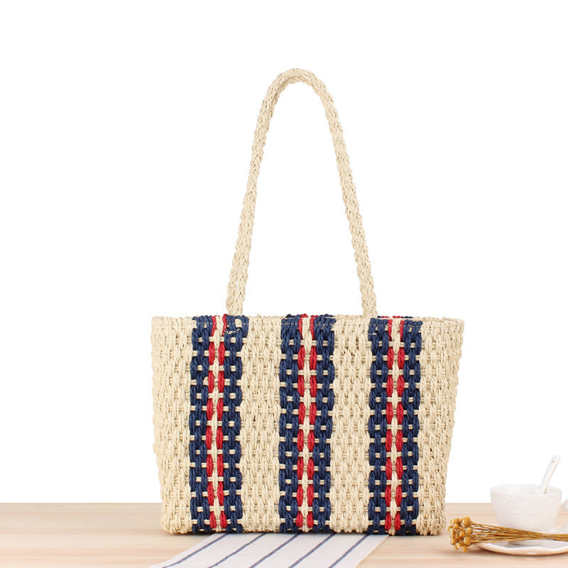 Beach bag in modern design with decorative stripes Kalsten
