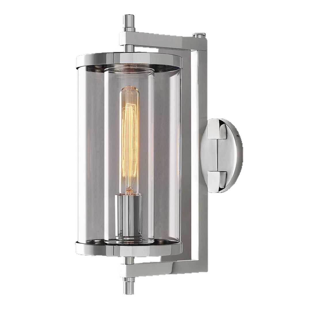 Vintage Industrial Clear Glass Wall Sconce