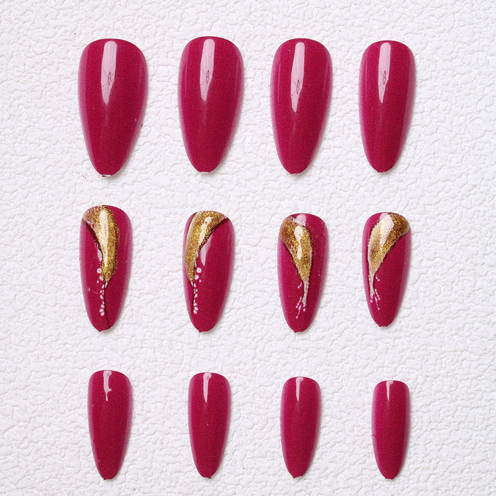 Elegant Stiletto Press-On Nail Art Kalsten