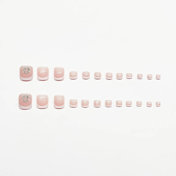 Acrylic nail set with playful heart design Kalsten