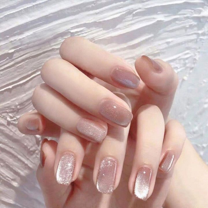 Glossy Short Press-On Nail Set