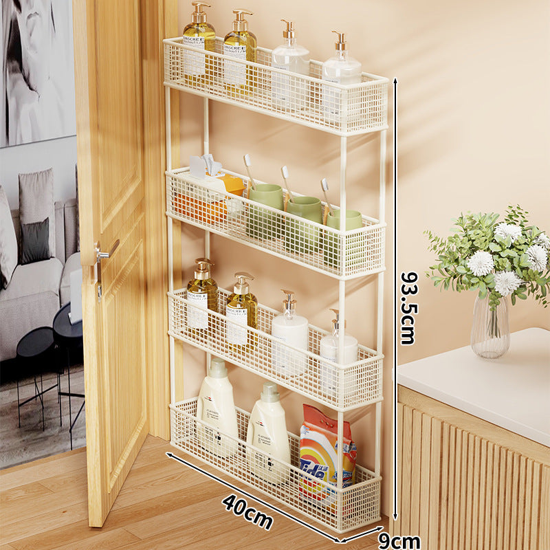 Slim Overdoor Three-Tier Wire Mesh Storage Organizer