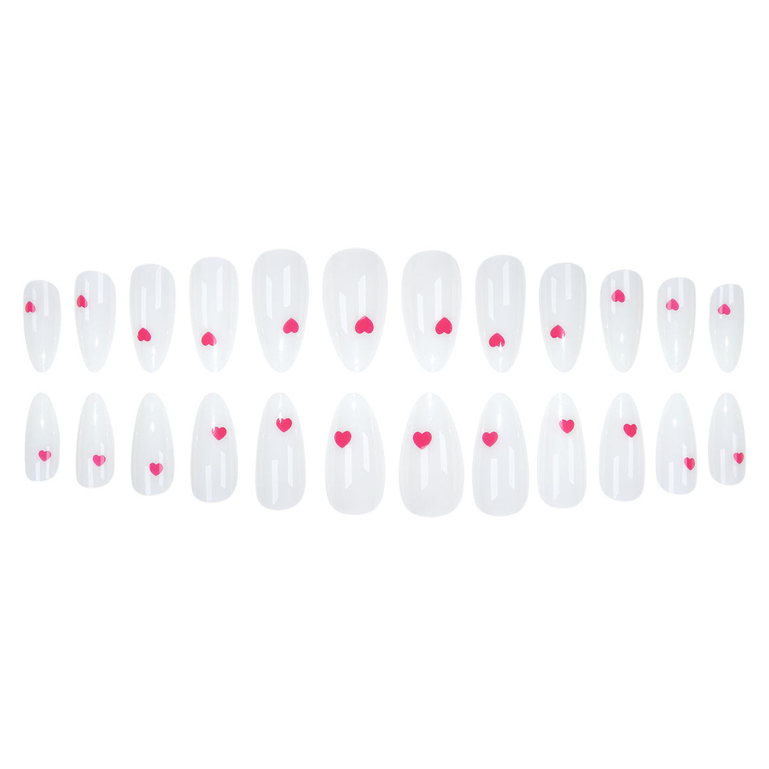 Heart-Detail Press-On Nails Kalsten