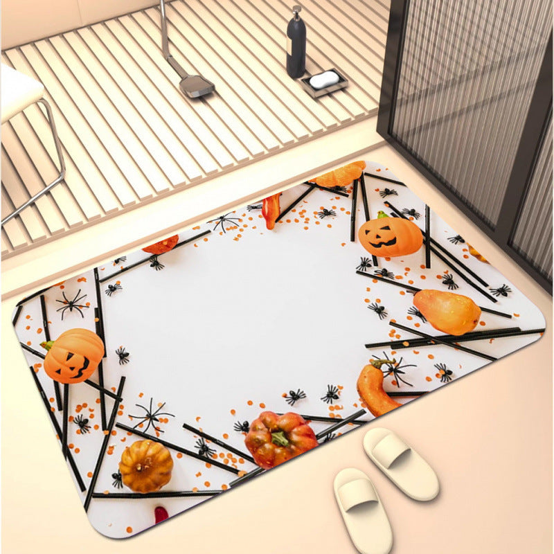 Halloween-Themed Decorative Bath Mat