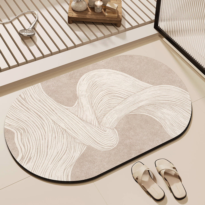 Elegant Oval Bathroom Mat Kalsten