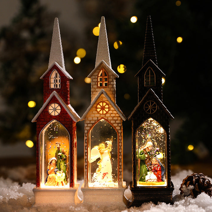 Decorative LED Snow Globe Lantern Set