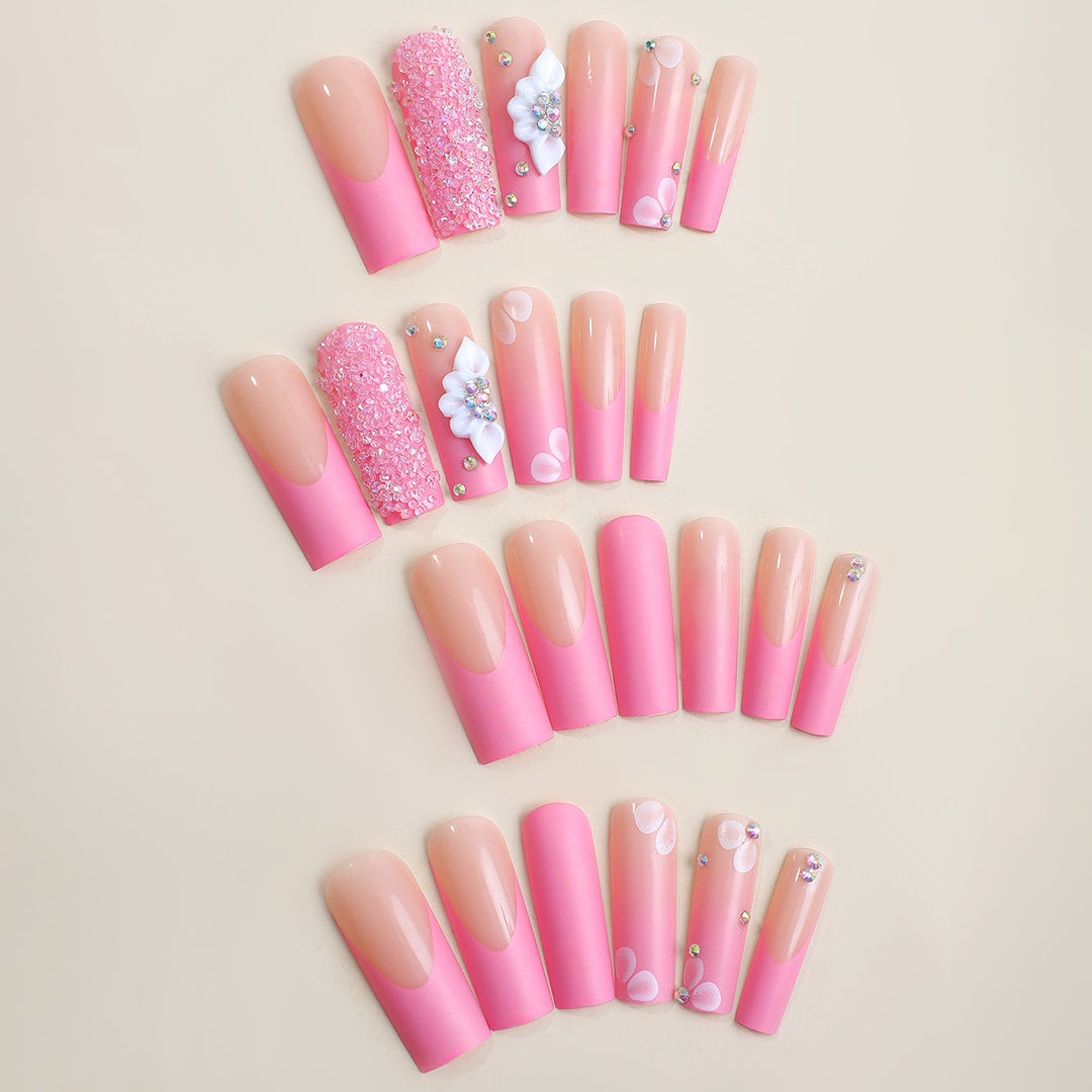 Decorative Press-On Nail Set with Multi-Designs kalsten
