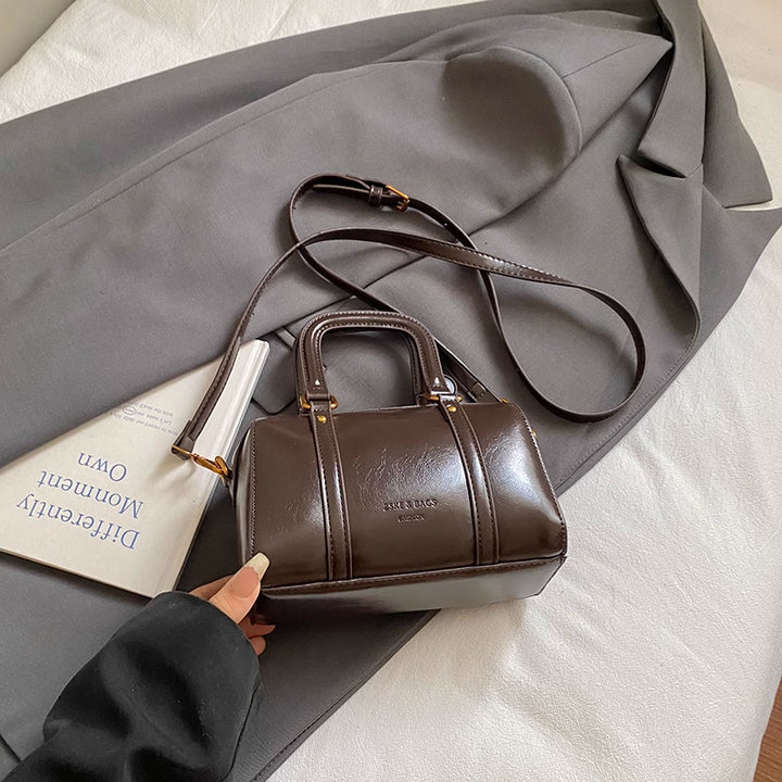 Soft Leather Handheld Satchel Kalsten