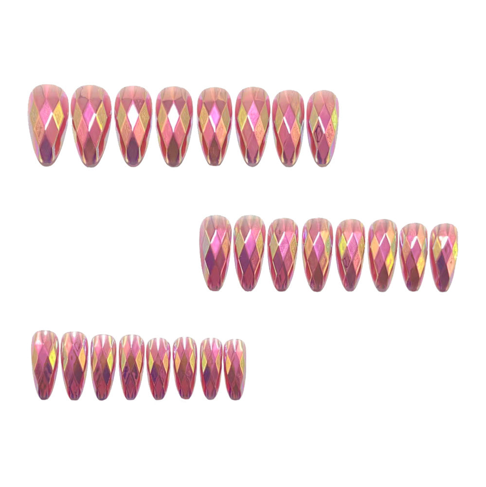 Shiny Artificial Nails in Modern Faceted Design Kalsten