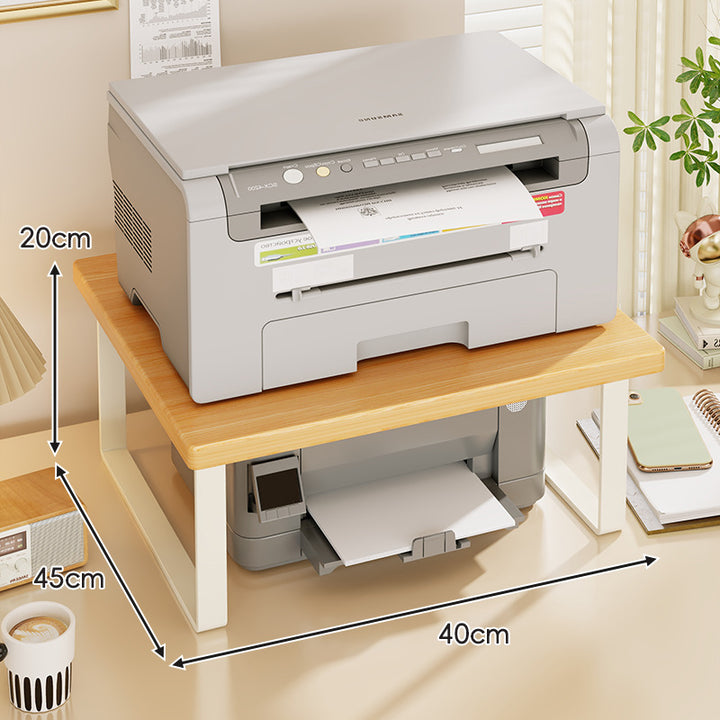 Compact TwoTier Wooden Desktop Printer and Monitor Riser