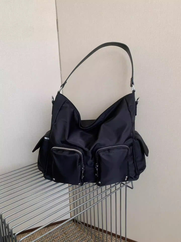 Multi-Pocket Utility Shoulder Bag