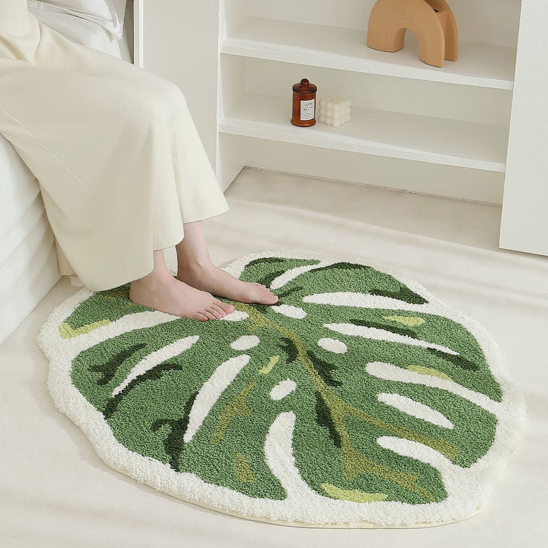 Botanical Leaf Bath Mat Kalsten