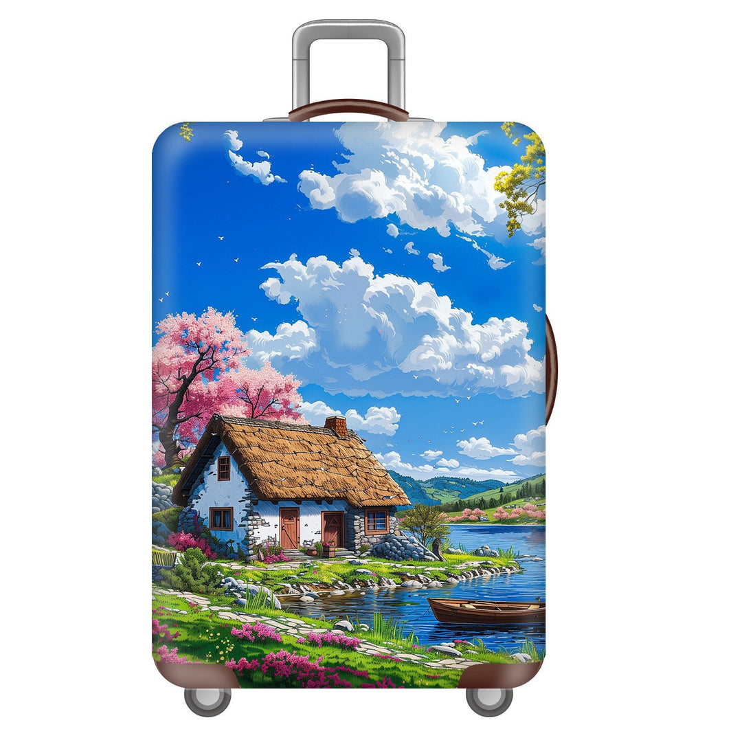 Unisex Hard Shell Suitcase with Dreamy Landscape Design Kalsten