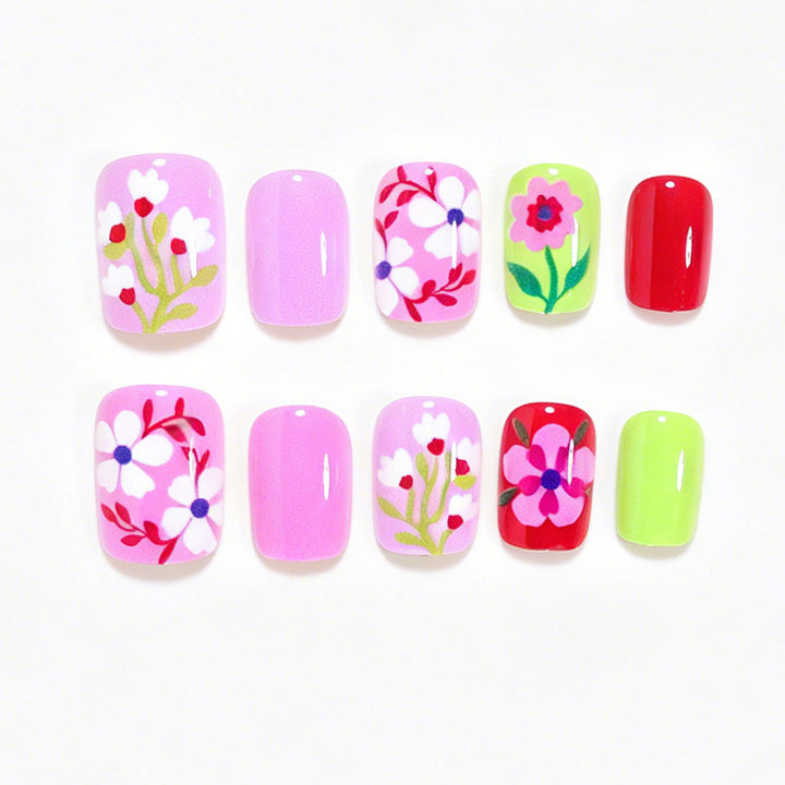 Colorful Floral Nail Art Tips Kalsten