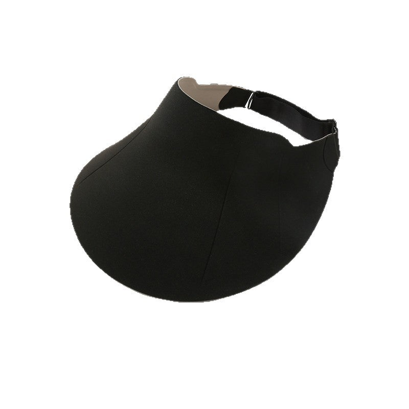 Oversized Curved-Brim Sun Visor with Adjustable Elastic Back Strap Kalsten