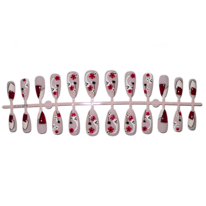 Creative Floral and Halloween-Themed Nail Art Kit