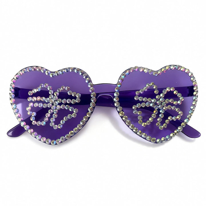 Glamorous Heart-Shaped Rhinestone Sunglasses Kalsten