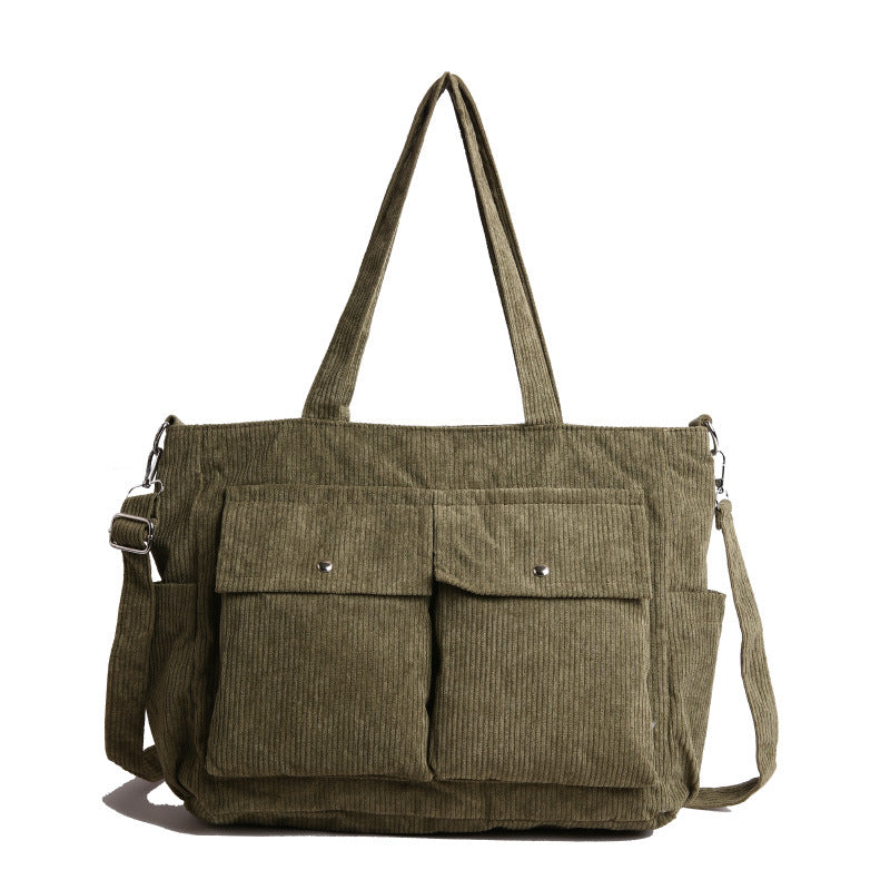WoSpacious Corduroy Utility Tote Bag Kalsten