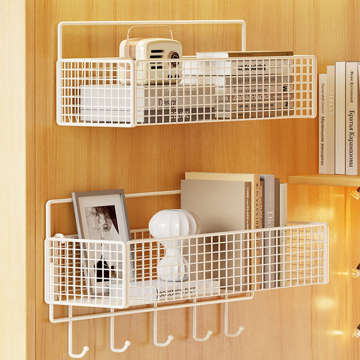 Wall-Mounted Metal Mesh Storage Basket
