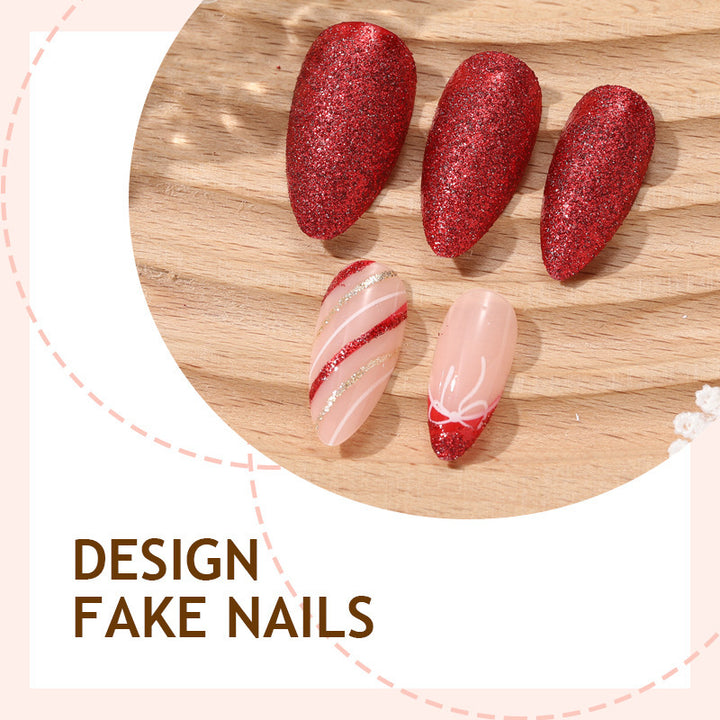 Nail set with glittering and elegant design variations Kalsten