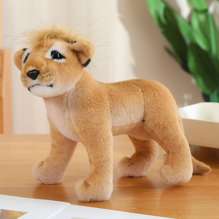 Realistic Standing Big Cat Plush Toy with Ultra-Soft Faux Fur and Poseable Legs Kalsten