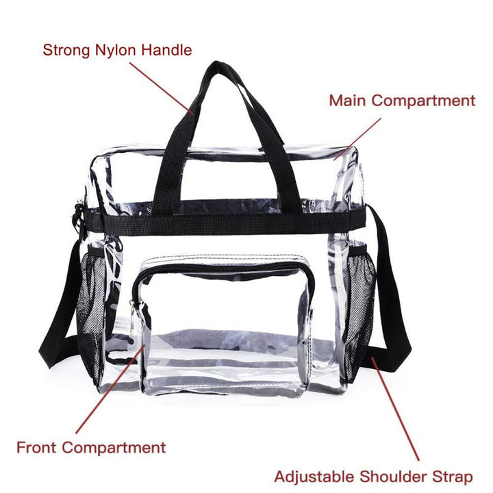 Transparent Handbag with Textured Design Kalsten
