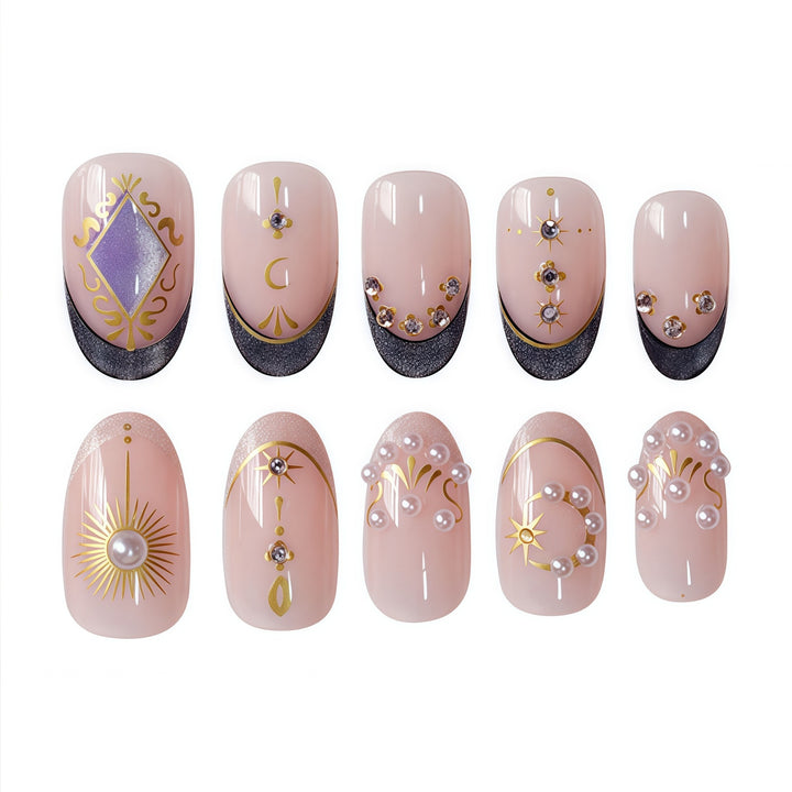 Celestial-Inspired Decorative Nail Art Kalsten