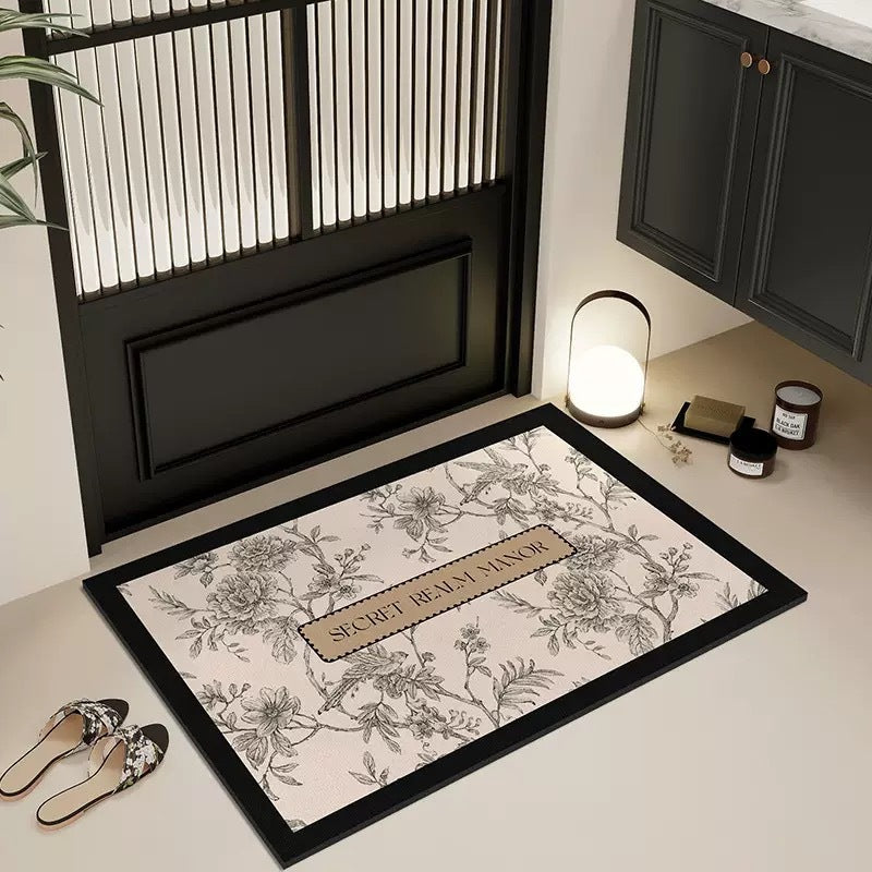 Elegant Country-Themed Bathroom Mat Kalsten