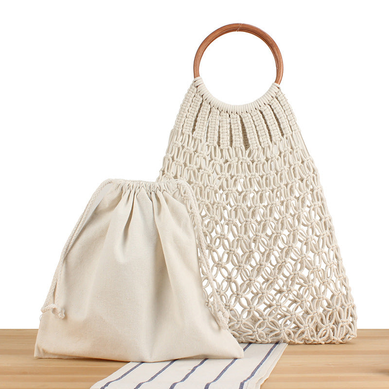 Handbag with Woven Design and Inner Pocket Kalsten