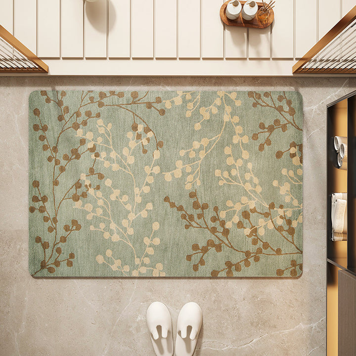 Floral Patterned Entryway Mat