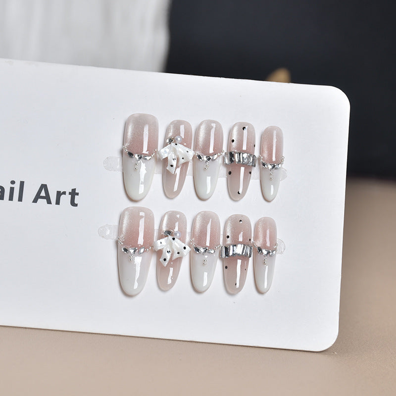 Glamorous Crystal-Embellished Press-On Nail Extensions Kalsten