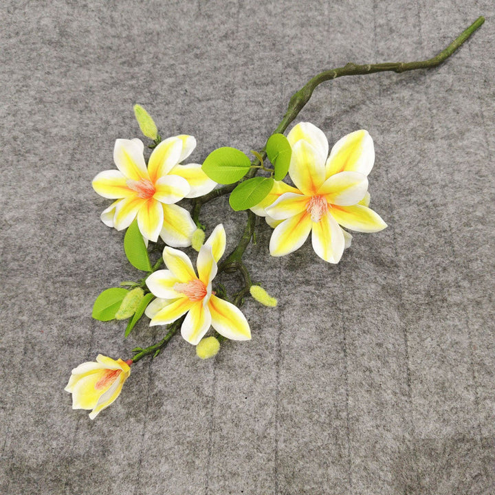 Lifelike Floral Stem with Soft Petals