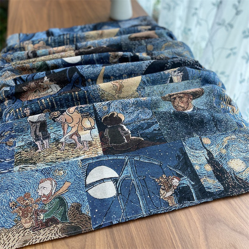Artistic Van Gogh Pattern Throw Blanket