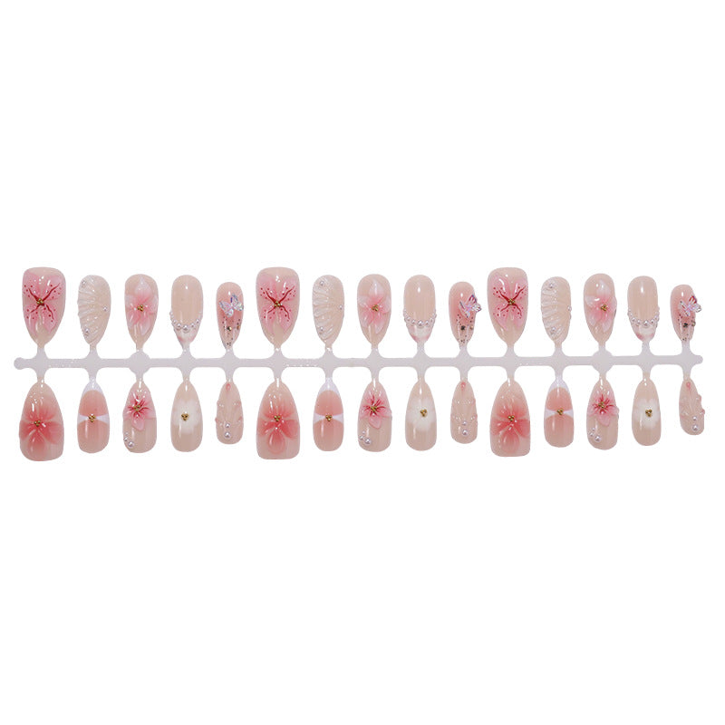 Decorative Floral Press-On Nail Art Set kalsten 1788495790